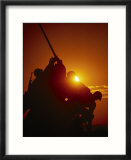 View of the Iwo Jima Monument taken at sunset