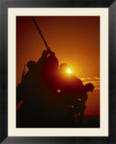 View of the Iwo Jima Monument taken at sunset