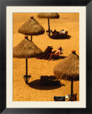 Man Sunbathing on Private Beach of Mt Lavinia Hotel  Colombo  Sri Lanka