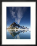 Clouds and Jagged Mountains are Reflected in Hornsund Fjord