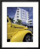 Ocean Drive with Classic Hot Rod  South Beach  Miami  Florida  USA