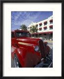 Ocean Drive with Classic Hot Rod  South Beach  Miami  Florida  USA