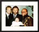 Bee Gees Pop Group Maurice Gibb Robin Gibb and Barry Gibb with His Baby Daughter Alexandra