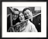 Spike Milligan  Harry Seacombe and Peter Sellers Rehersing for the Goons Radio Show  March 1963