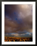 Sunset Over City with Tv Tower in Distance  Yerevan  Armenia