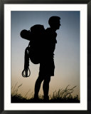Male Hiker  Silhouetted  Melbourne  Australia