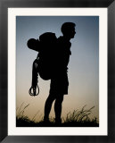 Male Hiker  Silhouetted  Melbourne  Australia