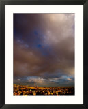 Sunset Over City with Tv Tower in Distance  Yerevan  Armenia