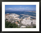 View Over Airport and Europort  Gibraltar  Mediterranean