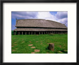 Longhouse in Stave Style at Viking Ring Fortress  Trelleborg  West Zealand  Denmark