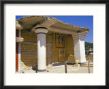 Palace Ruins with Mural Paintings  Minoan Archaeological Site of Knossos  Greece
