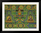 Detail of Wall Mural at a Buddhist Temple  Taegu  South Korea