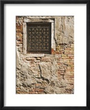Ornate Metalwork Window Covering Along Side Street  Venice  Italy