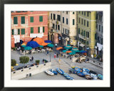 Elevated View of Outdoor Cafe and Surrounding Buildings  Vernazza  Italy