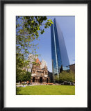 Trinity Church and the John Hancock Tower  Copley Square  Boston  Massachusetts  USA