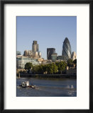 City of London and the River Thames  30 St Mary Axe Building on the Right  London  England