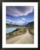 Cuernos Del Paine Rising up Above Rio Paine  Torres Del Paine National Park  Patagonia  Chile