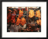 Cooked Peking Duck Displayed in Restaurant Window  Hong Kong  China  Asia