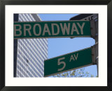 Broadway and 5th Avenue Street Signs  Manhattan  New York City  New York  USA