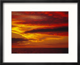 Dramatic Sky and Red Clouds at Sunset  Antarctica   Polar Regions