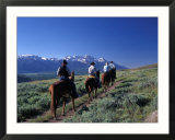Horseback Riders at the Spring Creek Ranch near Grand Teton National Park