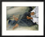 Photo of a Fisherman Repairing his Net  Egypt