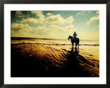 Woman Horseback at Edge of the Water