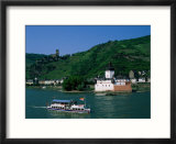 Pfalz Castle and Rhine River  Kaub  Rhineland  Rhine Valley  Germany