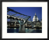 Millennium Bridge and St Paul's  London  England