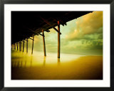 Pier over Calm Waters and Golden Sand