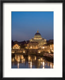 St Peter's Basilica and Ponte Sant'Angelo  Rome  Italy