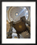 Detail of Bernini's Baroque Baldachin  St Peter's Basilica  Rome  Italy
