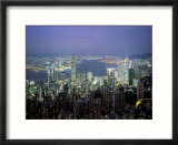 Victoria Harbour and Skyline from the Peak  Hong Kong  China