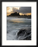 View of Bamburgh Castle at Sunset  UK