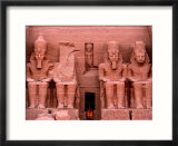 Temple Facade  Colossal figures of Ramses II  New Kingdom  Abu Simbel  Egypt