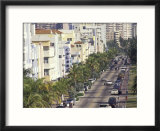 View Down Ocean Drive  South Beach  Miami  Florida  USA