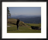 A Man Golfs in February in British Columbia