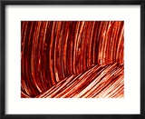 Close-up of Dark Red Paint Brushed into Swirls