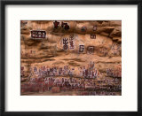 Circumcision ceremonial paintings on cliff at Songo village  Dogon country  Mali