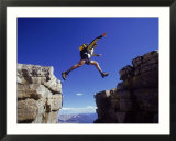 Hiker Jumping  High Uintas  Ut