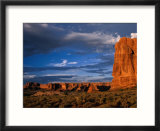 "Entrada" Sandstone Cliffs and Desert Landscape  Arches National Park  USA