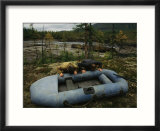 Two Men Use Lung Power to Top Off Their Inflatable Raft