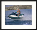 Young Adult Man Jet Skiing