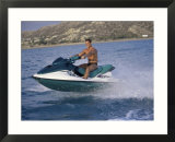 Young Adult Man Jet Skiing