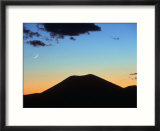 Crescent Moon Rising Over Old Volcano  NM