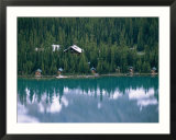 Lake OHara Lodge and cabins on the shore of Lake OHara