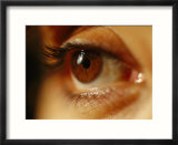 A close view of a womans eye
