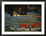 Molten copper is poured into molds at Chuquicamata Copper Refinery
