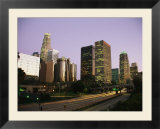 High rises along the Harbor Freeway in the central business district