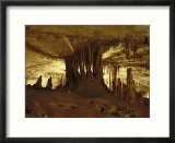 Underground view of limestone rock formations in one of the Lehman Caves